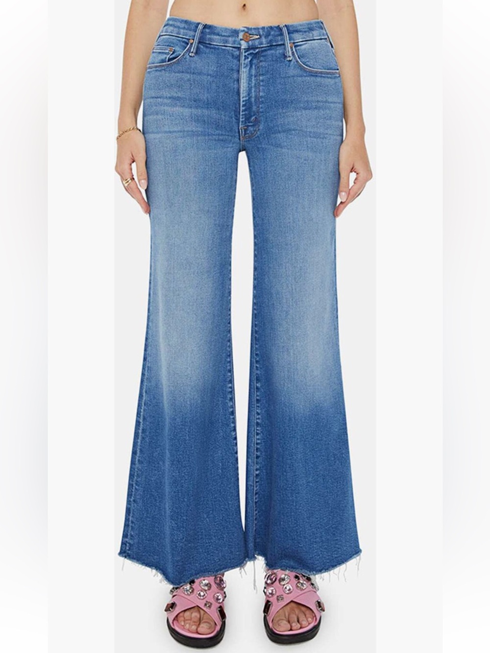 Mother The Hustler Roller Heel Fray Jeans